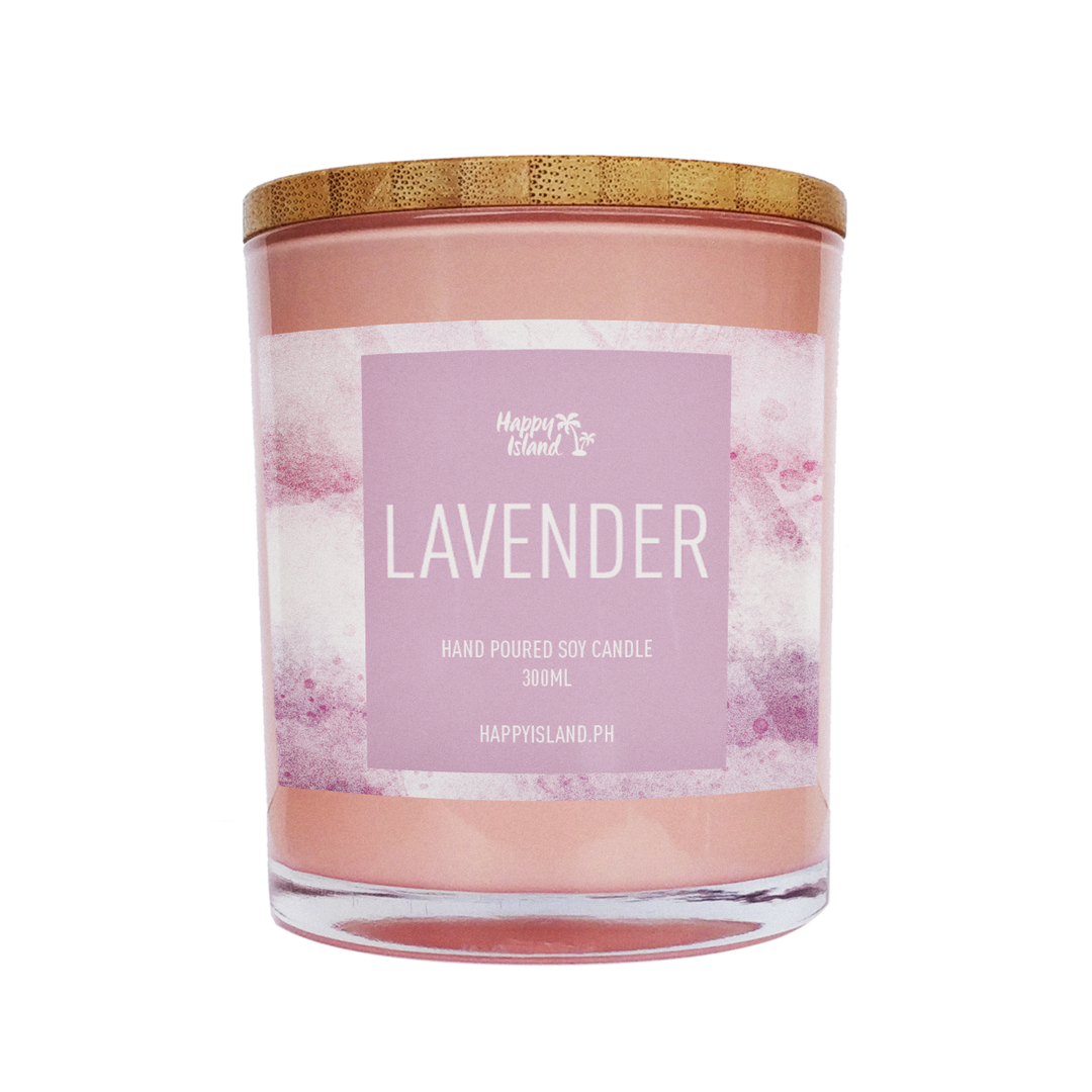 Happy Island	Flora Collection Scented Hand-Poured Soy Candle - 500mL / 17oz Glass Jar