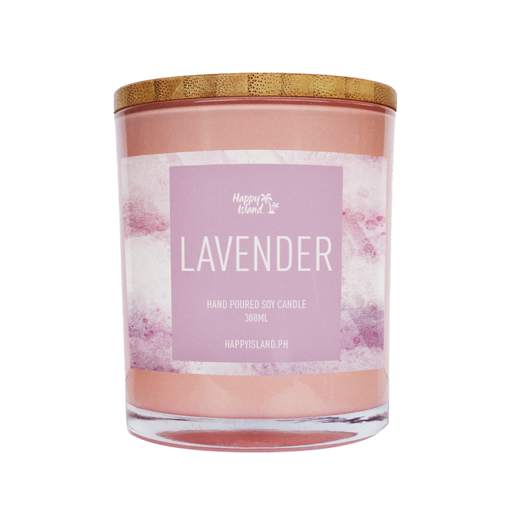 Happy Island	Flora Collection Scented Hand-Poured Soy Candle - 500mL / 17oz Glass Jar