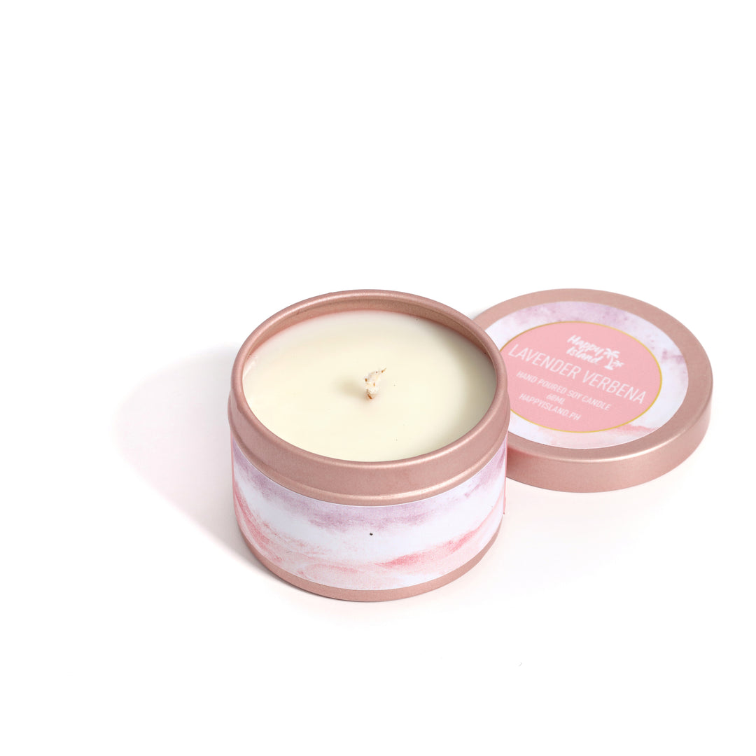 Happy Island	Flora Collection Scented Hand-Poured Soy Candle - 500mL / 17oz Glass Jar