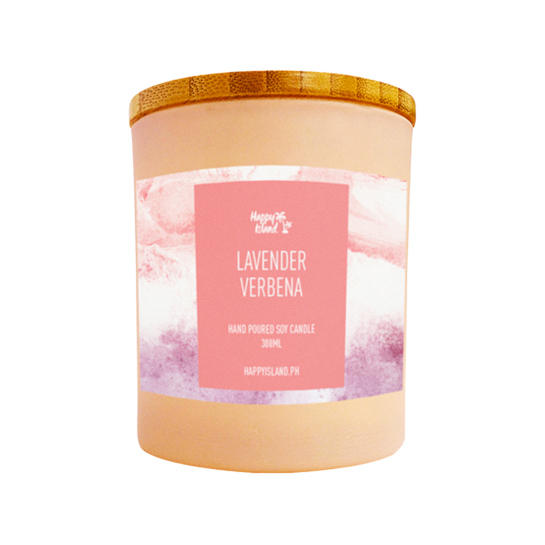 Happy Island	Flora Collection Scented Hand-Poured Soy Candle - 500mL / 17oz Glass Jar