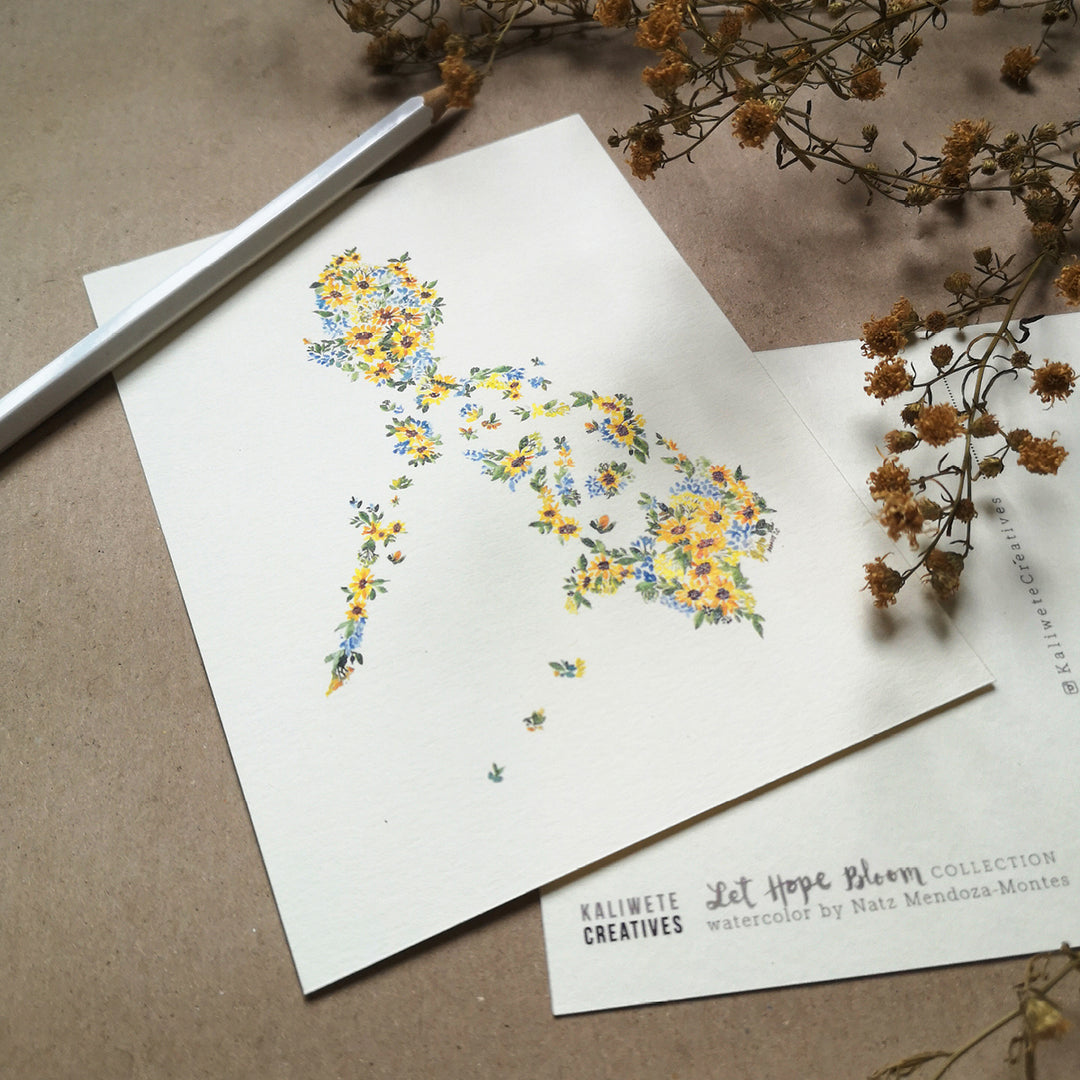 Kaliwete Creatives Let Hope Bloom Map Postcard