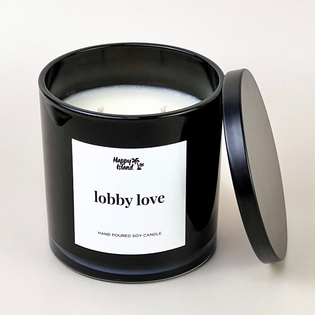 Happy Island	Home Collection Scented Hand-Poured Soy Candle - 300mL / 10oz Glass Jar