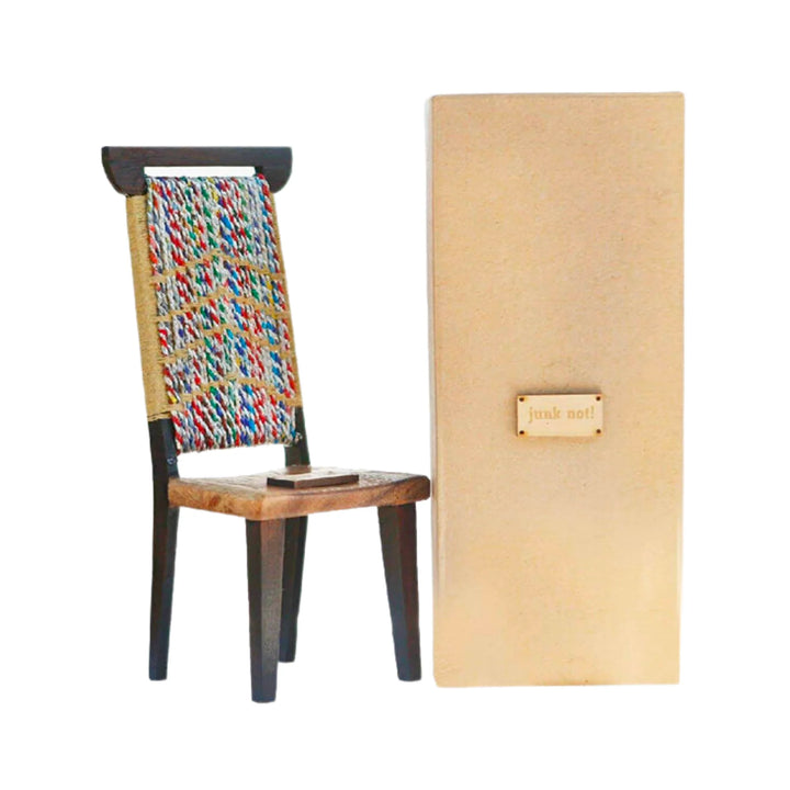 Junk Not Miniature Mountain Chair & Cellphone Holder