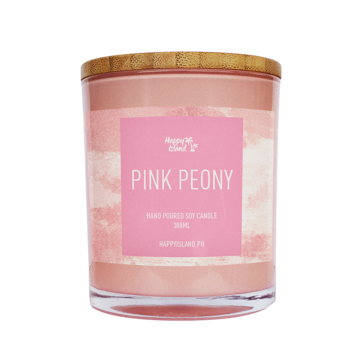 Happy Island	Flora Collection Scented Hand-Poured Soy Candle - 500mL / 17oz Glass Jar