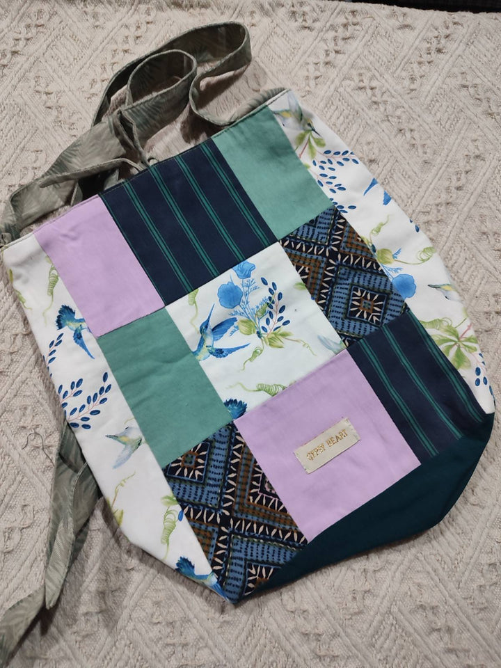 Gypsy Heart Wish Reversible Patchwork Bag