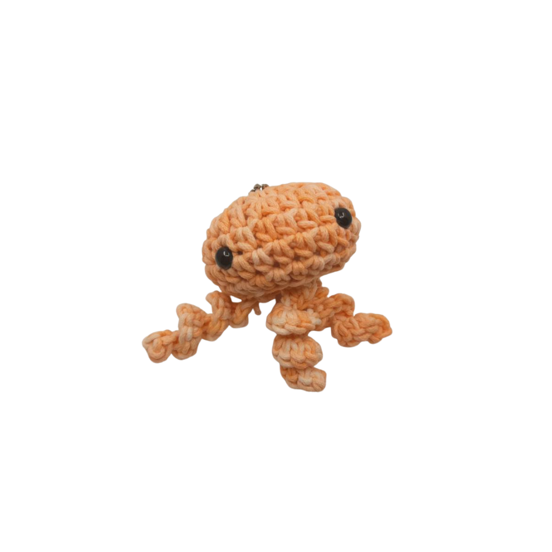 400 Lux Hand Crocheted Jellyfish Keychain