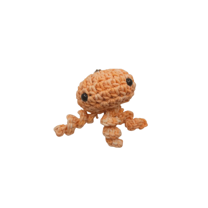 400 Lux Hand Crocheted Jellyfish Keychain