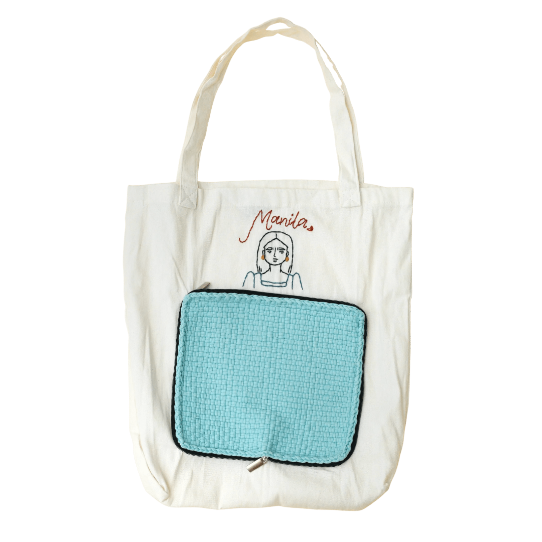 HABI Lifestyle	Embroidered Foldable Canvas Tote Bag