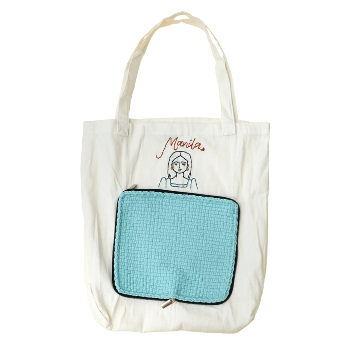 HABI Lifestyle	Embroidered Foldable Canvas Tote Bag