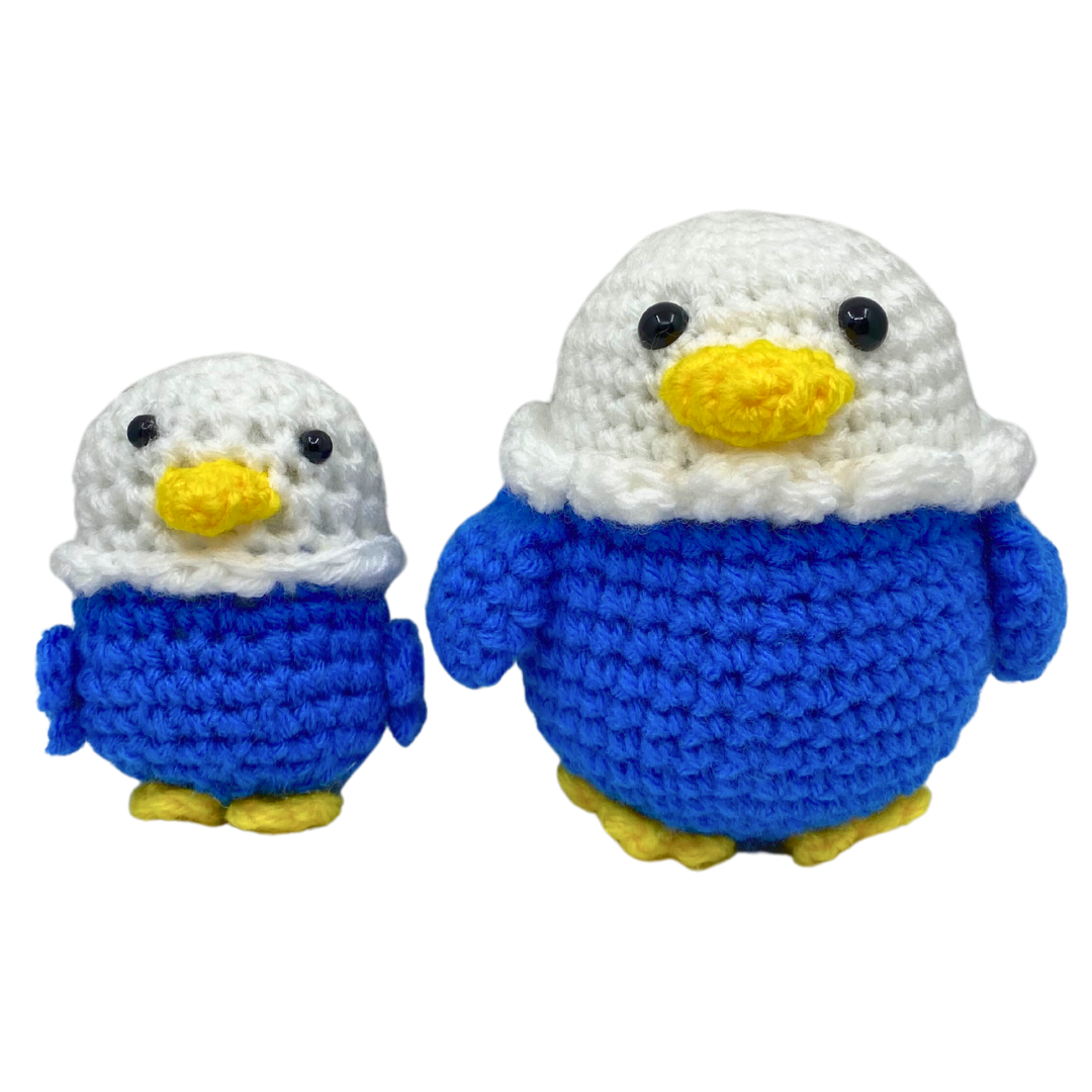 400 Lux Hand Crocheted Blue Eagle Plushie