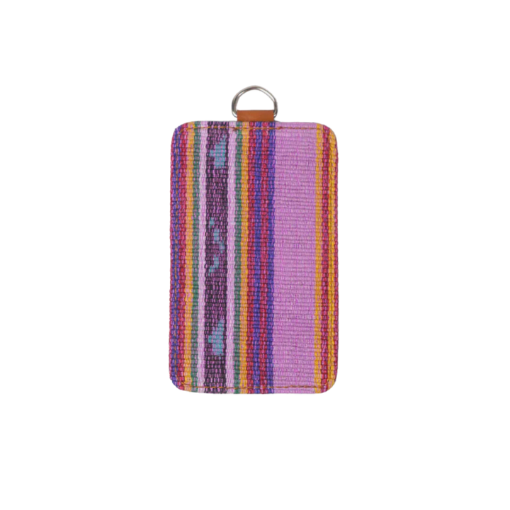 Woven ID Holder in Tan Leather