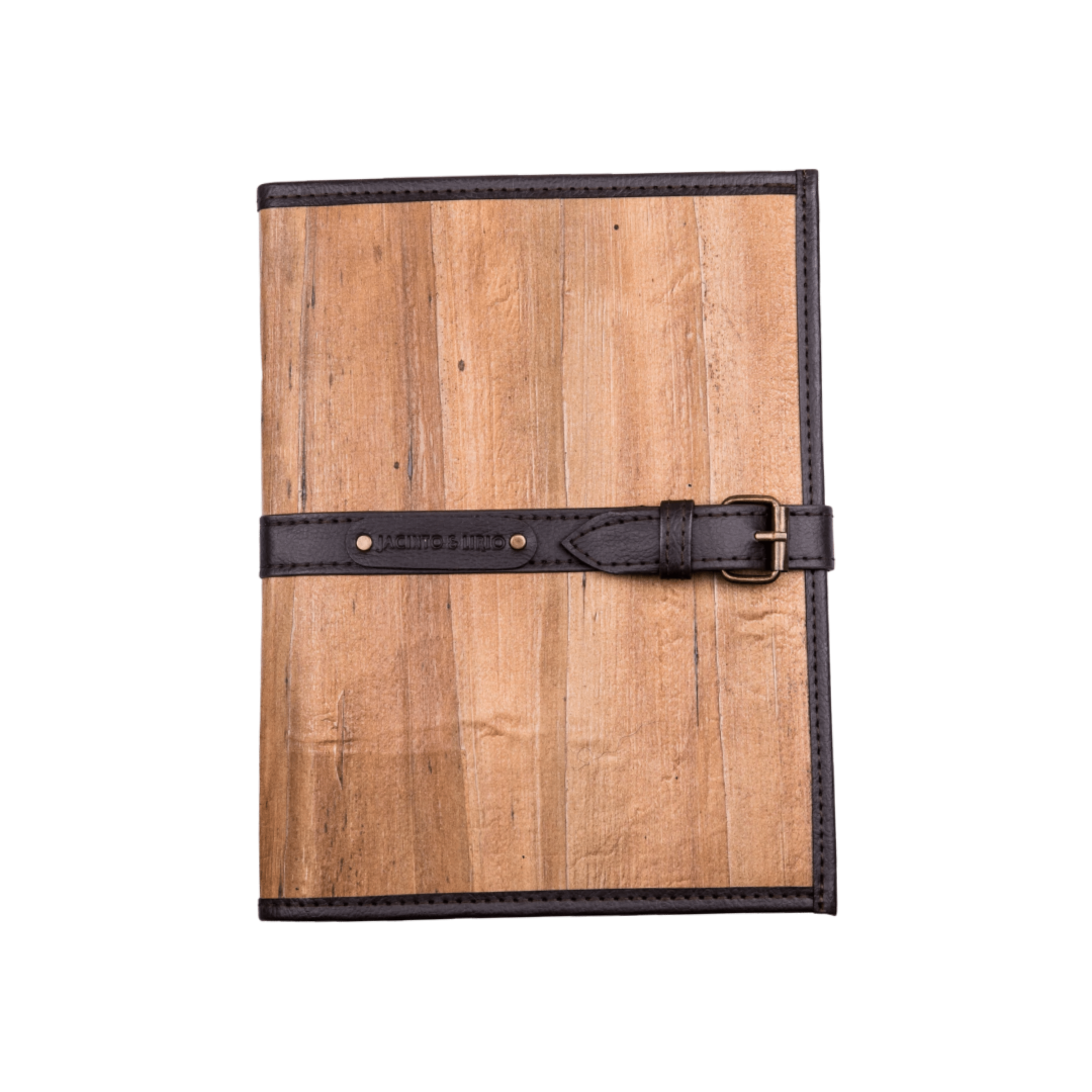 Jacinto and Lirio Pacem II Vegan Leather Buckled Notebook Sleeve