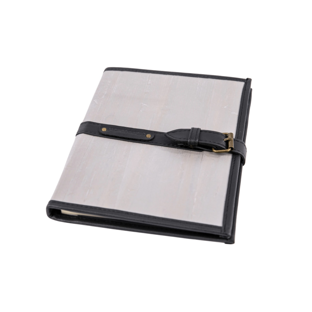 Jacinto and Lirio Pacem II Vegan Leather Buckled Notebook Sleeve