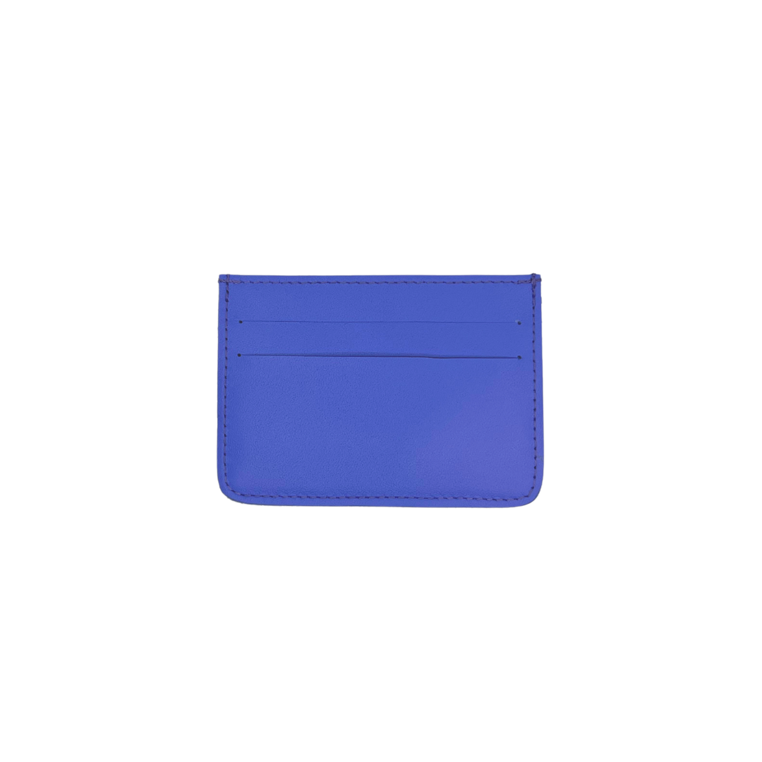 Woven Bulsa Card Holder in Indigo Leather