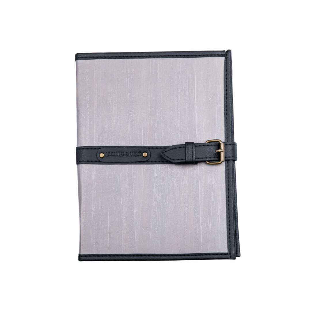 Jacinto and Lirio Pacem II Vegan Leather Buckled Notebook Sleeve