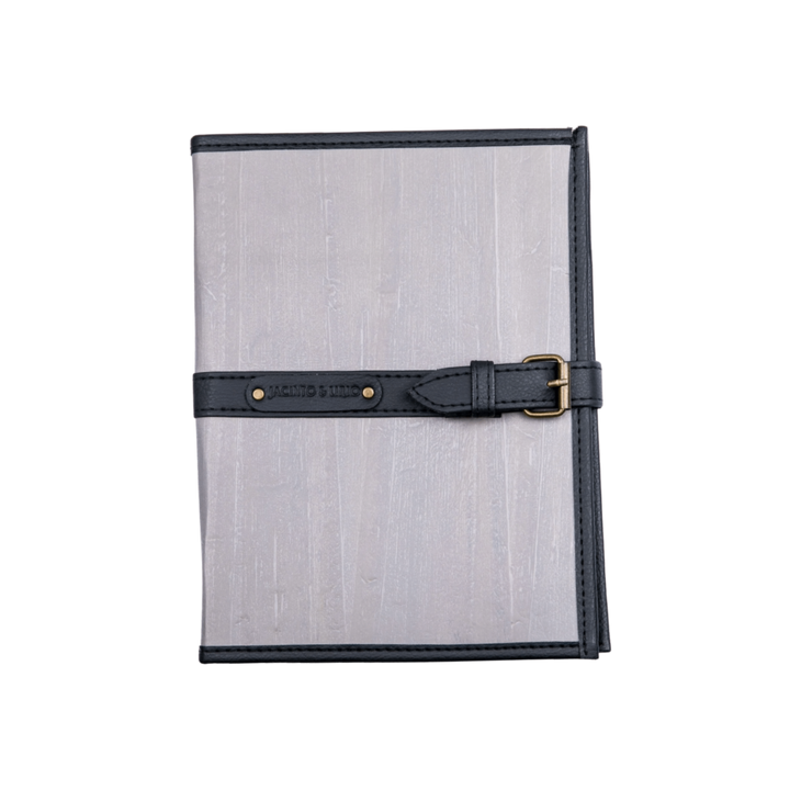 Jacinto and Lirio Pacem II Vegan Leather Buckled Notebook Sleeve