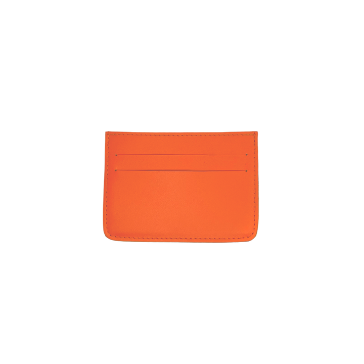 Woven Bulsa Card Holder in Orange Leather