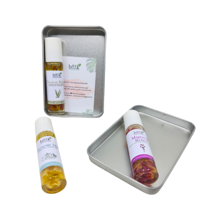 Bask Botanik Relief Set (3 Essential Oil Rollers) - Roots Collective PH