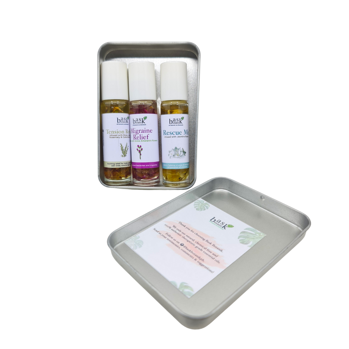 Bask Botanik Relief Set (3 Essential Oil Rollers) - Roots Collective PH