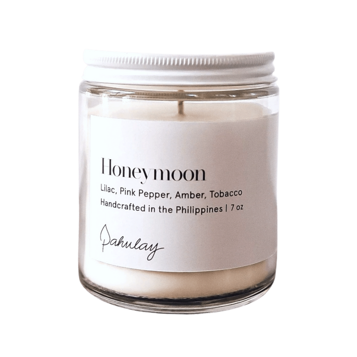 Pahulay Handcrafted Soy Palm Wax Candle in Honeymoon
