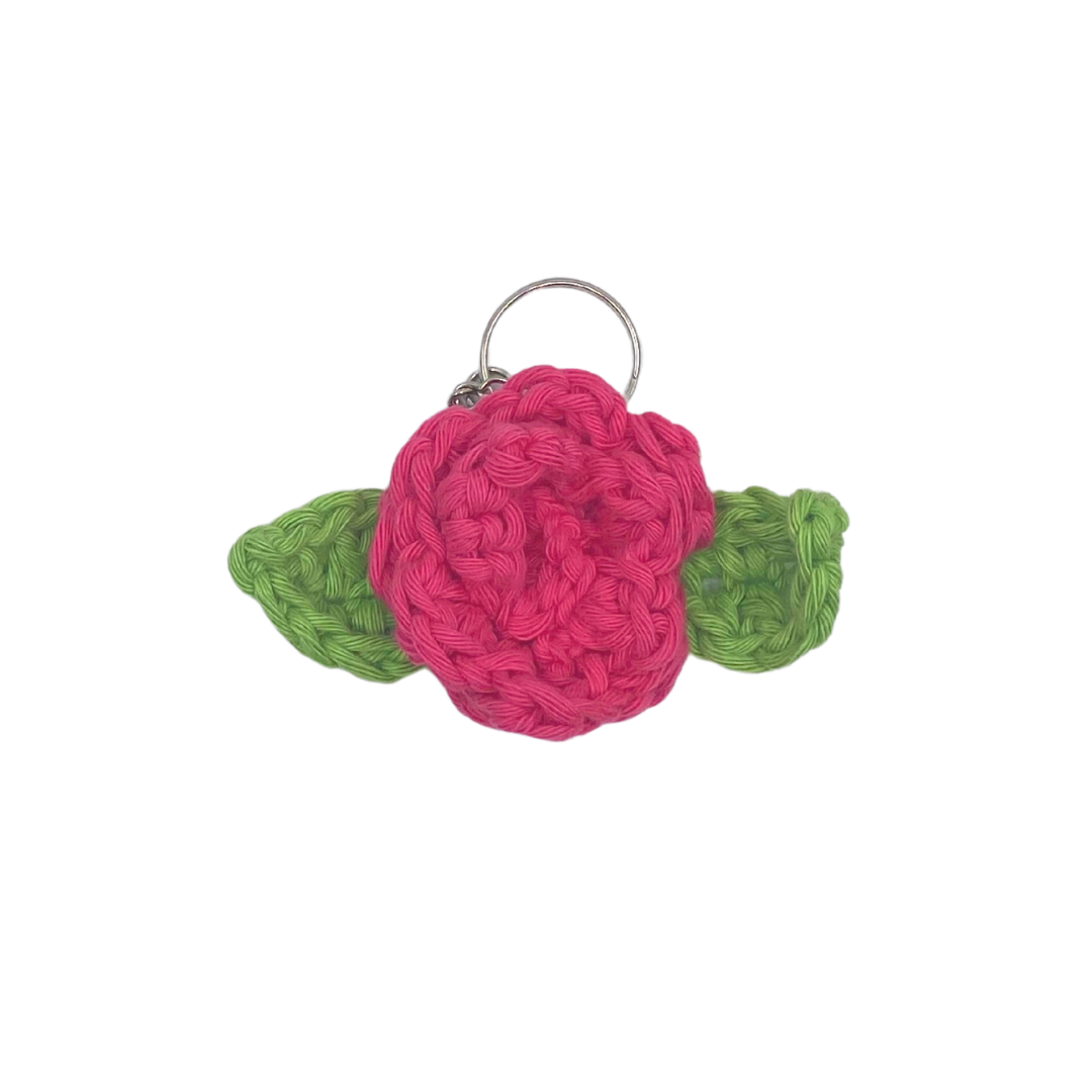 400 Lux Hand Crocheted Rosas Keychain
