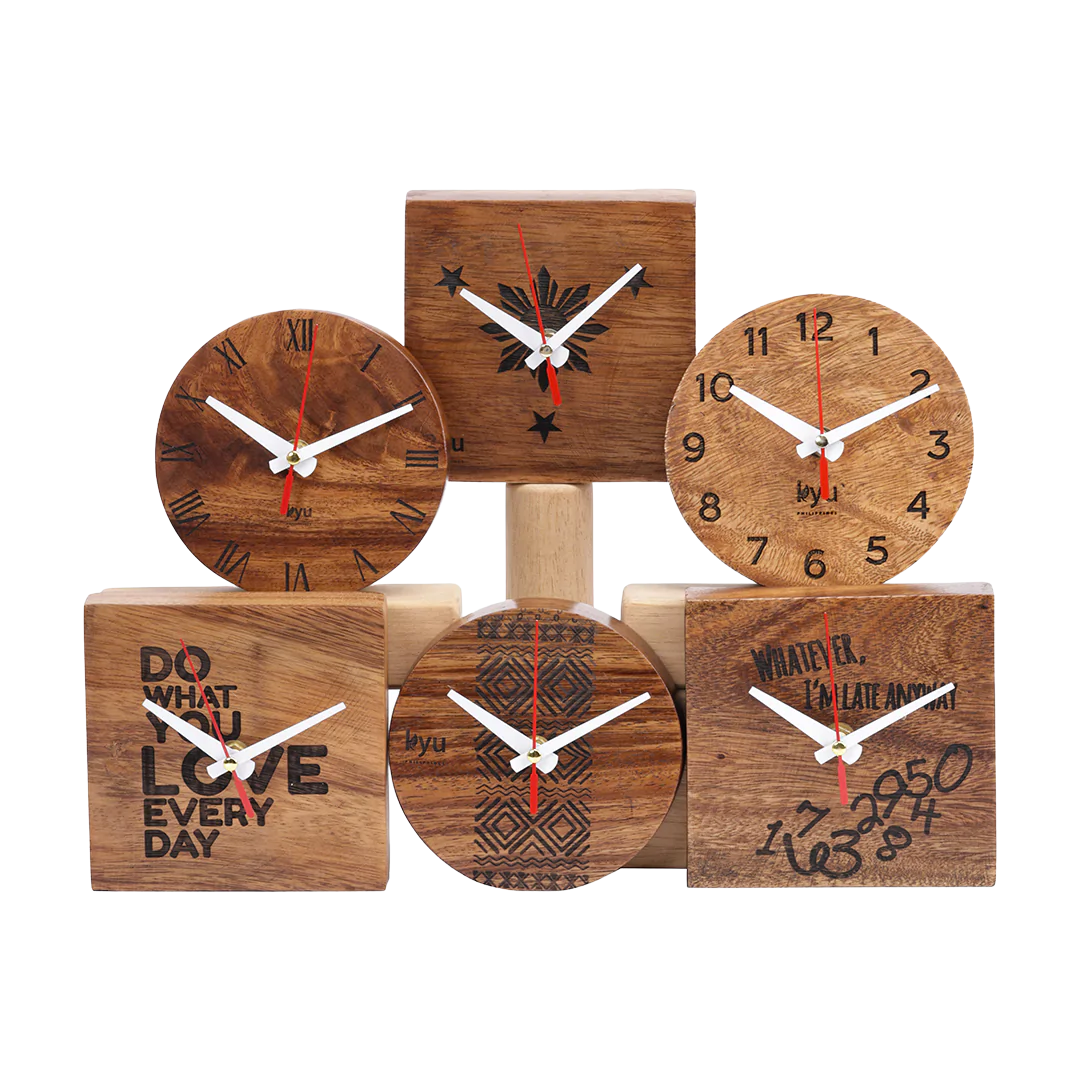 Kyu Philippines Round Desk Clock