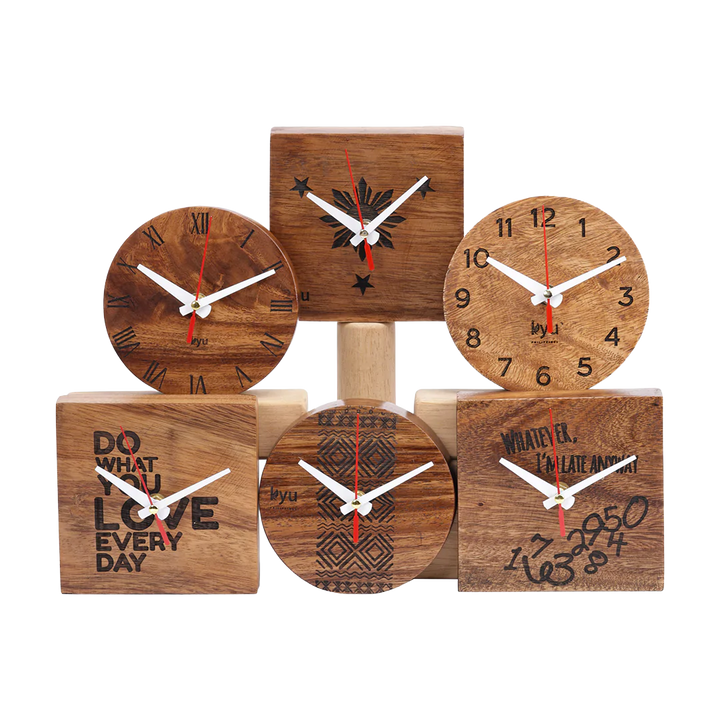 Kyu Philippines Round Desk Clock