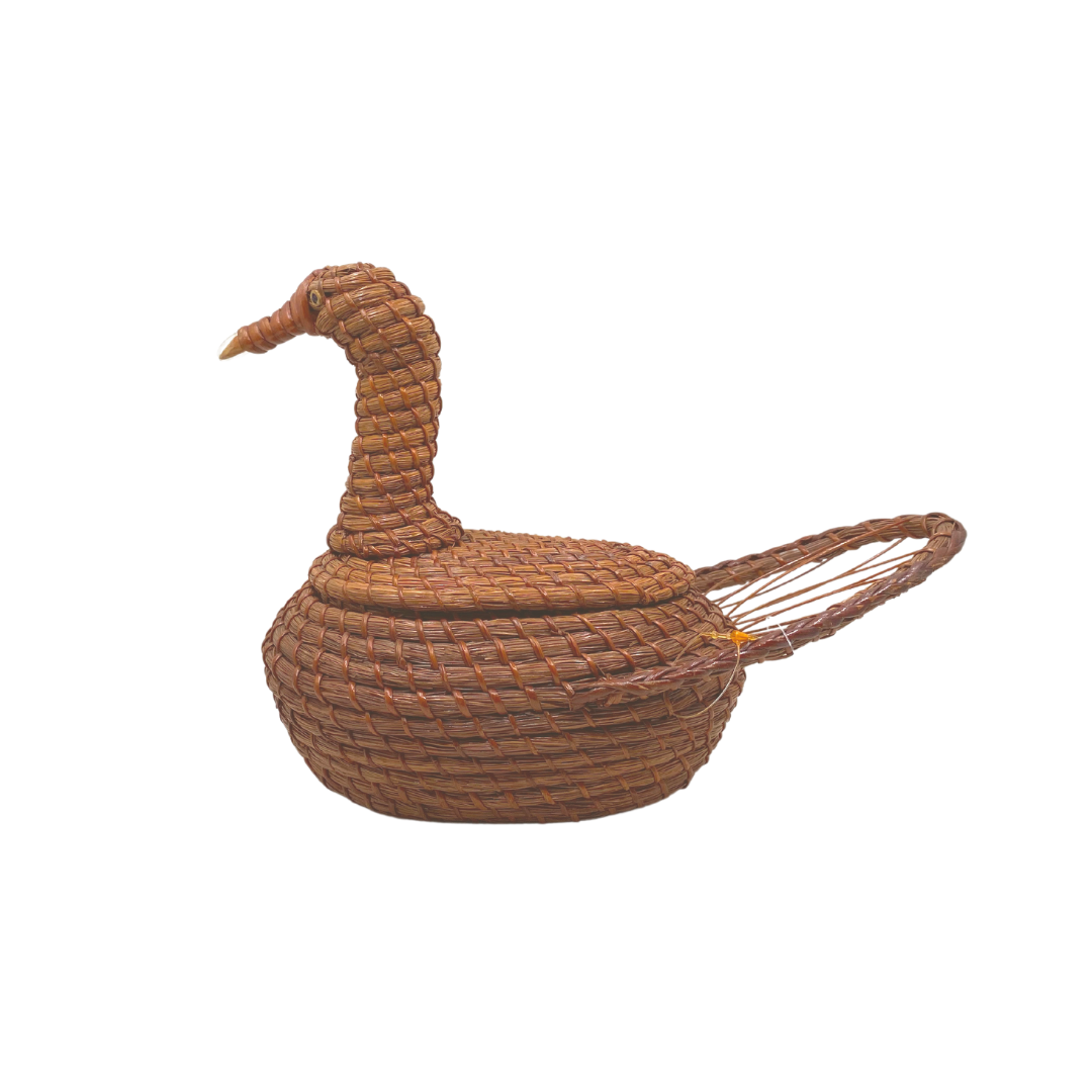 Everything is Pine Duck-Shaped Pine Needle Tray with Cover