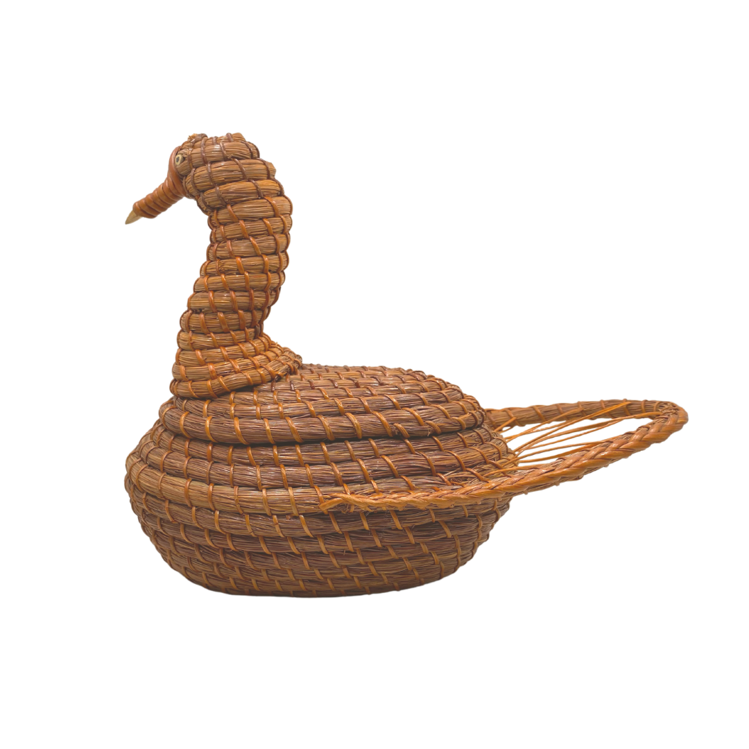 Everything is Pine Duck-Shaped Pine Needle Tray with Cover
