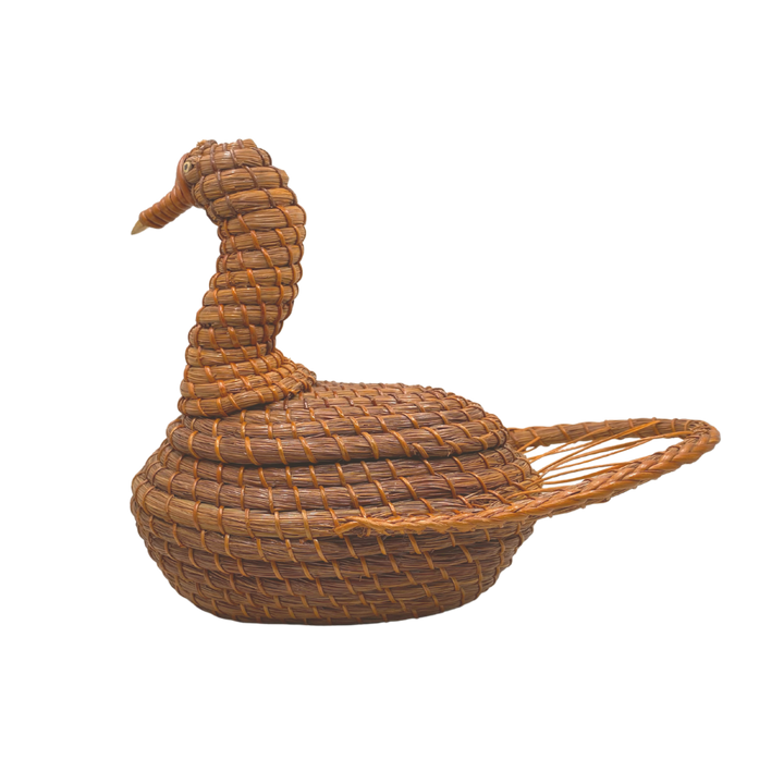 Everything is Pine Duck-Shaped Pine Needle Tray with Cover