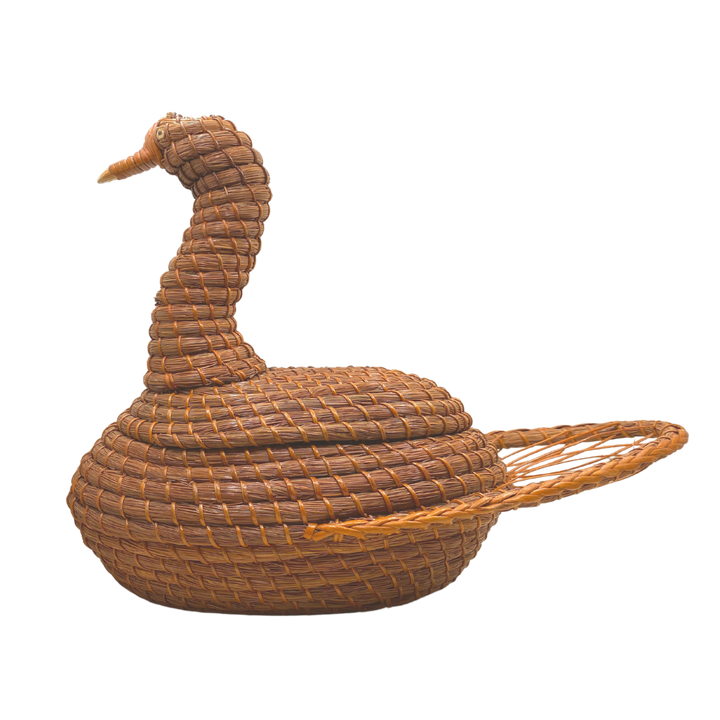 Everything is Pine Duck-Shaped Pine Needle Tray with Cover