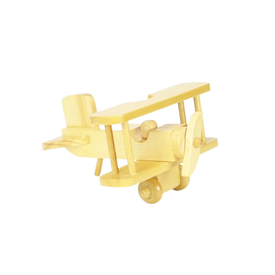 BalaiKamay Wooden Toy Biplane