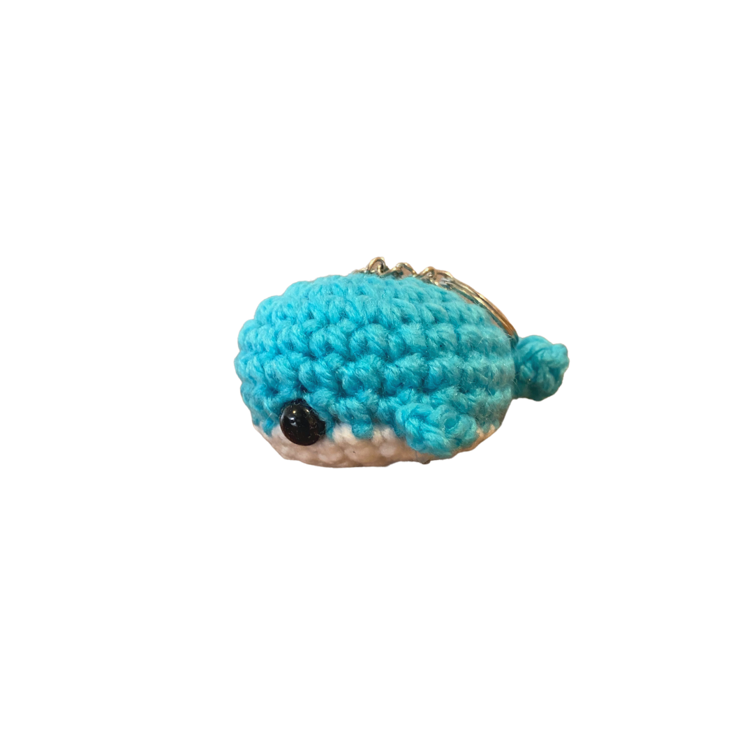 400 Lux Hand-Crocheted Whale Keychain