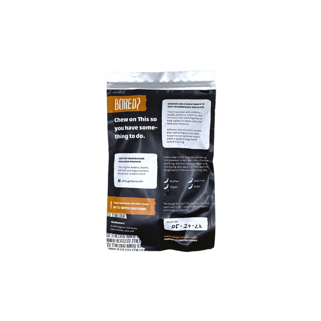 Tough Banana Organic Dried Banana Jerky Coco Nectar with Sea Salt Flavor