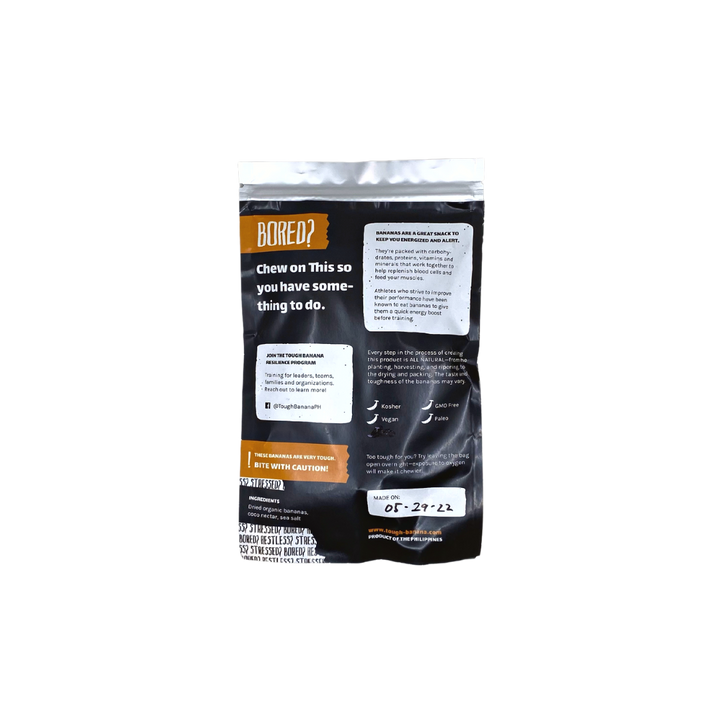 Tough Banana Organic Dried Banana Jerky Coco Nectar with Sea Salt Flavor