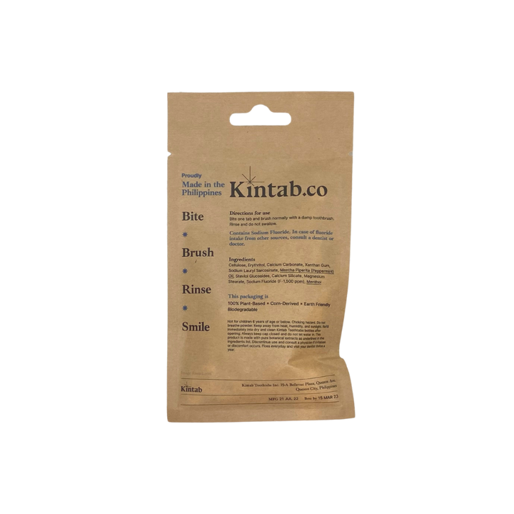 Kintab Toothtabs Toothpaste Tablets with Fluoride
