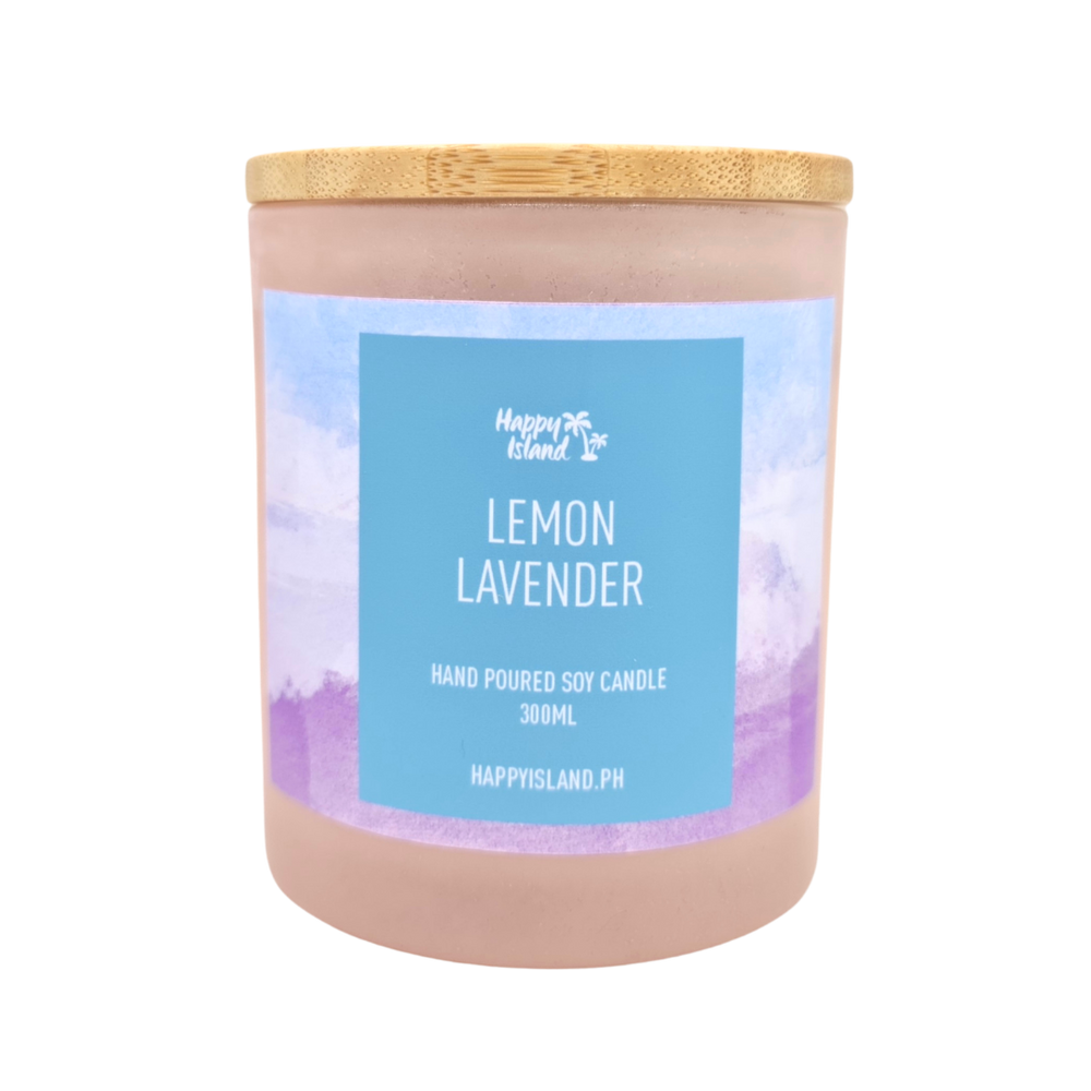 Scented Hand-Poured Soy Candle - Lemon Lavender - Roots Collective PH