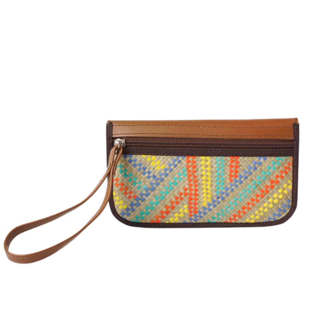 Woven Liham Tikog Grass and Leather Envelope Sleeve - Layunin
