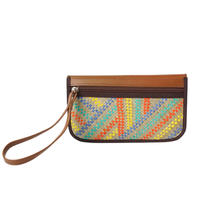 Woven Liham Tikog Grass and Leather Envelope Sleeve - Layunin