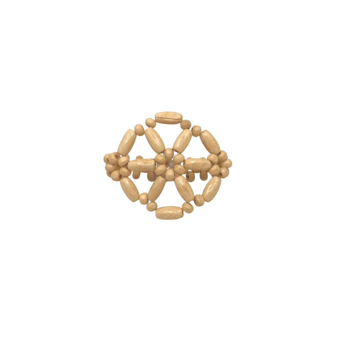 HABI Footwear and Lifestyle Beaded Napkin Ring