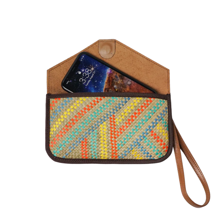 Woven Liham Tikog Grass and Leather Envelope Sleeve - Layunin