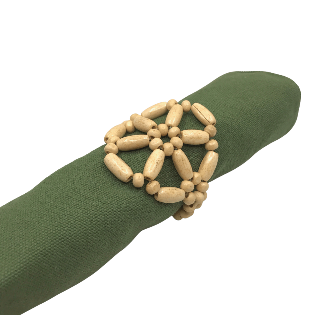 HABI Footwear and Lifestyle Beaded Napkin Ring