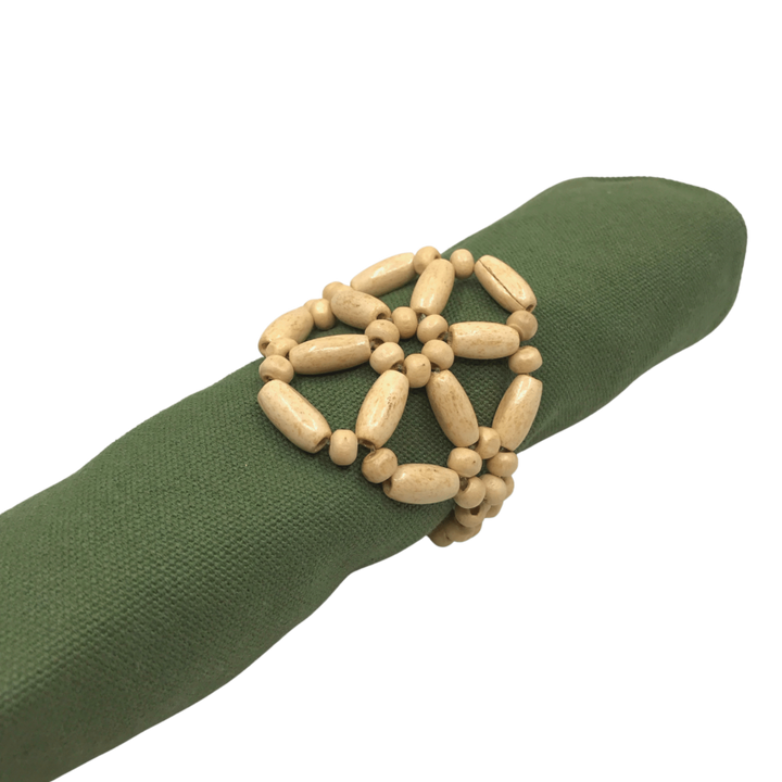 HABI Footwear and Lifestyle Beaded Napkin Ring