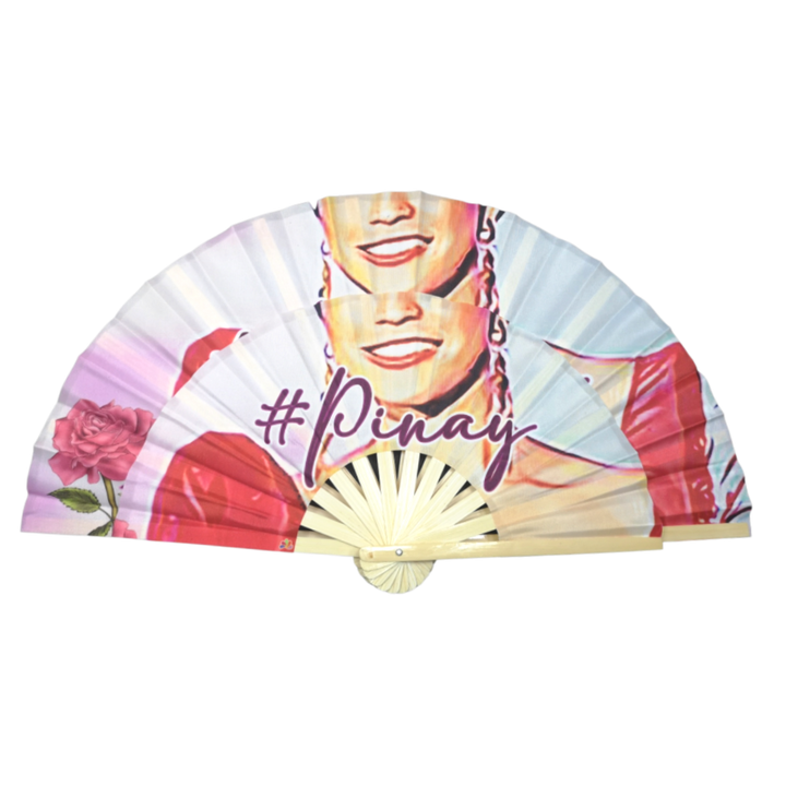 House of Habi PH Satin Folding Fan with Design