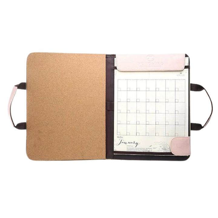 Jacinto and Lirio Alamat Vision Board Monthly Vegan Leather Desk Planner