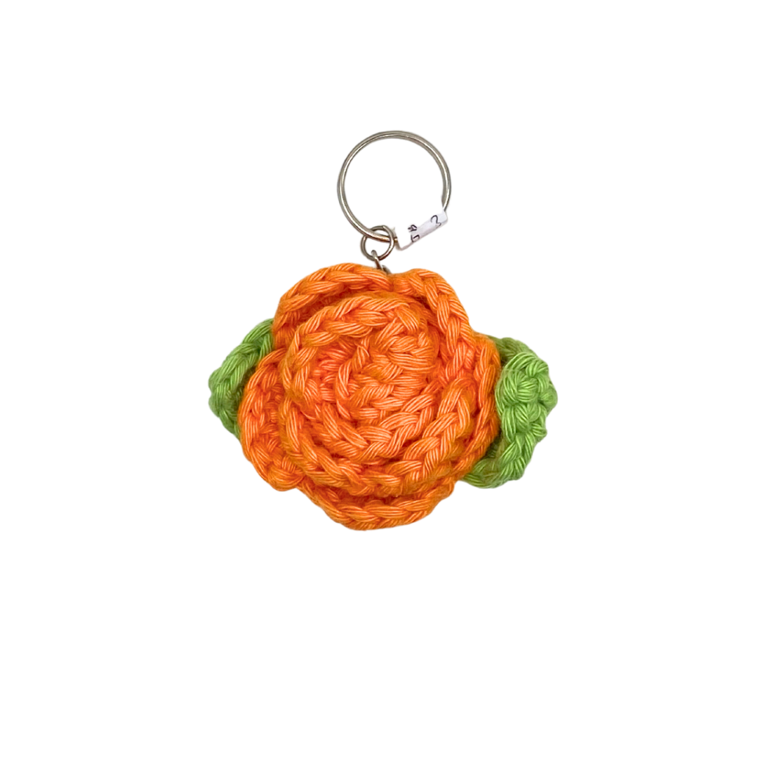 400 Lux Hand Crocheted Flower Keychain