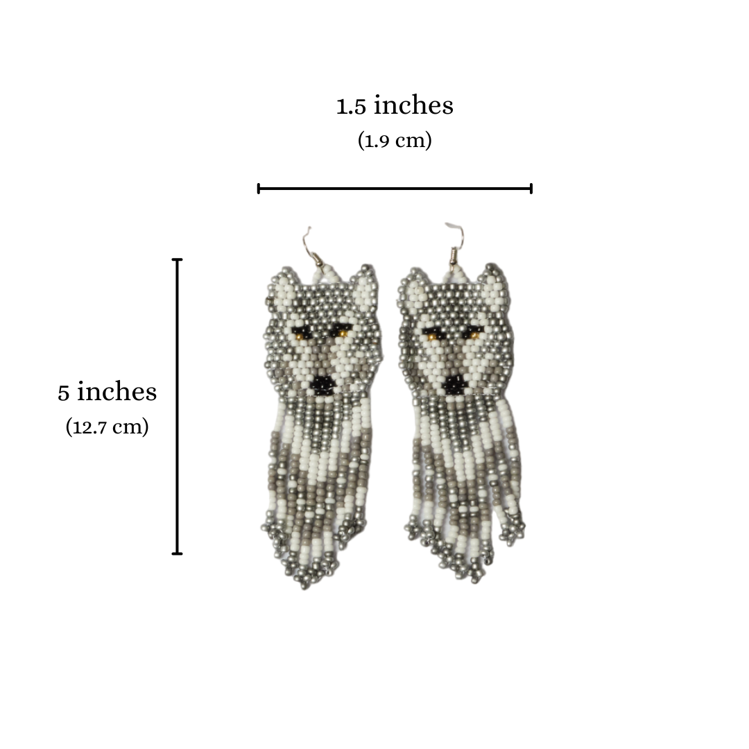 ReCe Apparel Lobo Handmade Beaded Earrings