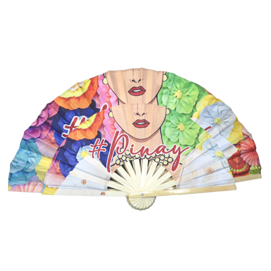 House of Habi PH Satin Folding Fan with Design