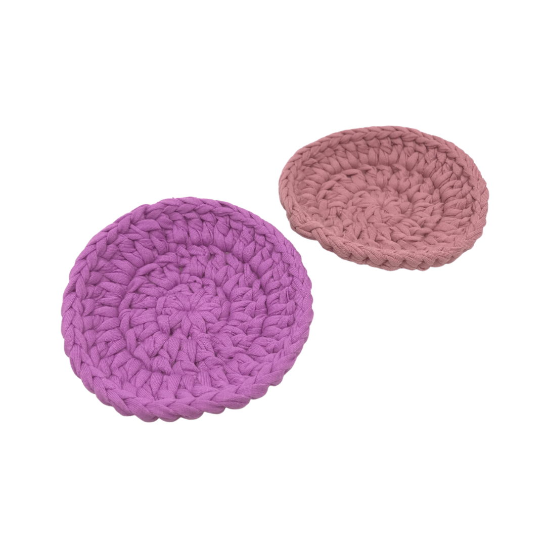 HABI Footwear and Lifestyle Handwoven Crocheted Round Coaster