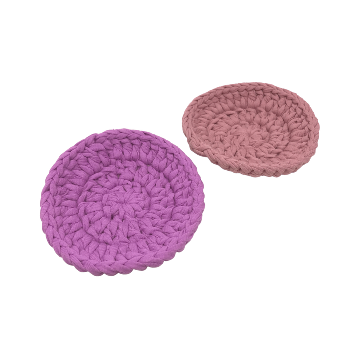 HABI Footwear and Lifestyle Handwoven Crocheted Round Coaster